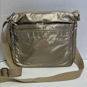 Kipling Metallic Gold Crossbody Bag